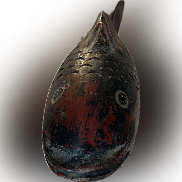 Antique Japanese carved wood carp - Picture 5 of 6